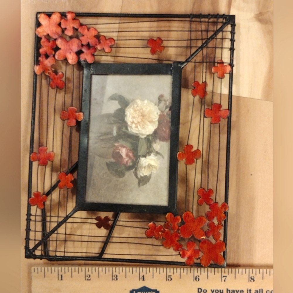 5×7 metal flower picture frame